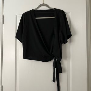 Shein Cropped Top with Wrap Around Tie on Side - Never Worn